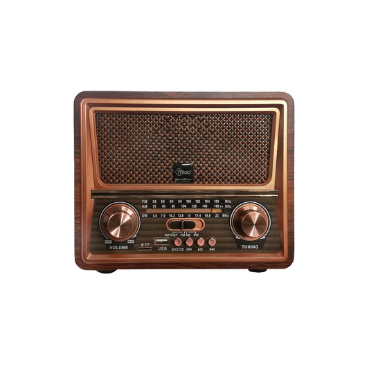 Radio Portatil Bluetooth Retro Vennetian Microlab Mod 9135 Cafe