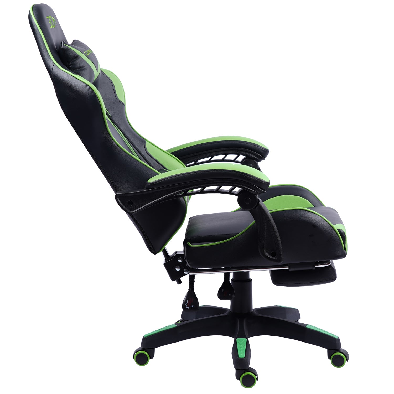 Silla Gamer Ergonomica 3dfx Garnik Negro Verde – imagen 5