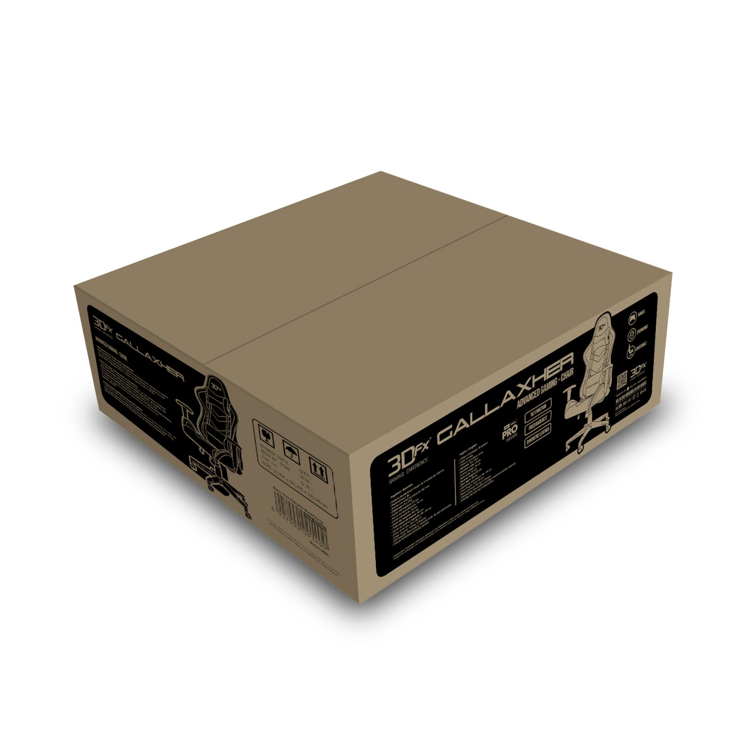 Silla Gamer Ergonomica 3dfx Gallaxher Negro Naranjo – imagen 4