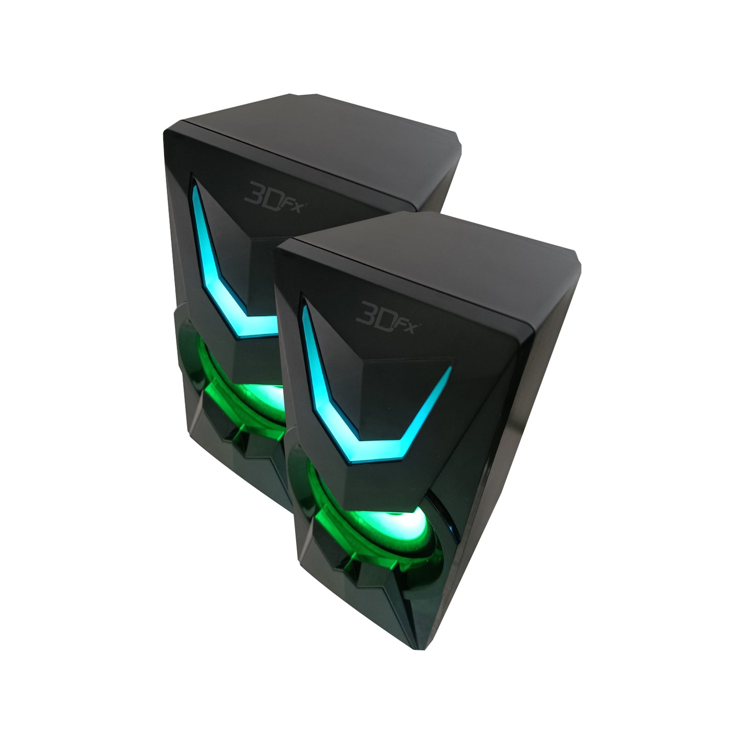 Parlantes Gamer 2.0 3DFX 10w Gwydyon Rgb Negro – imagen 2