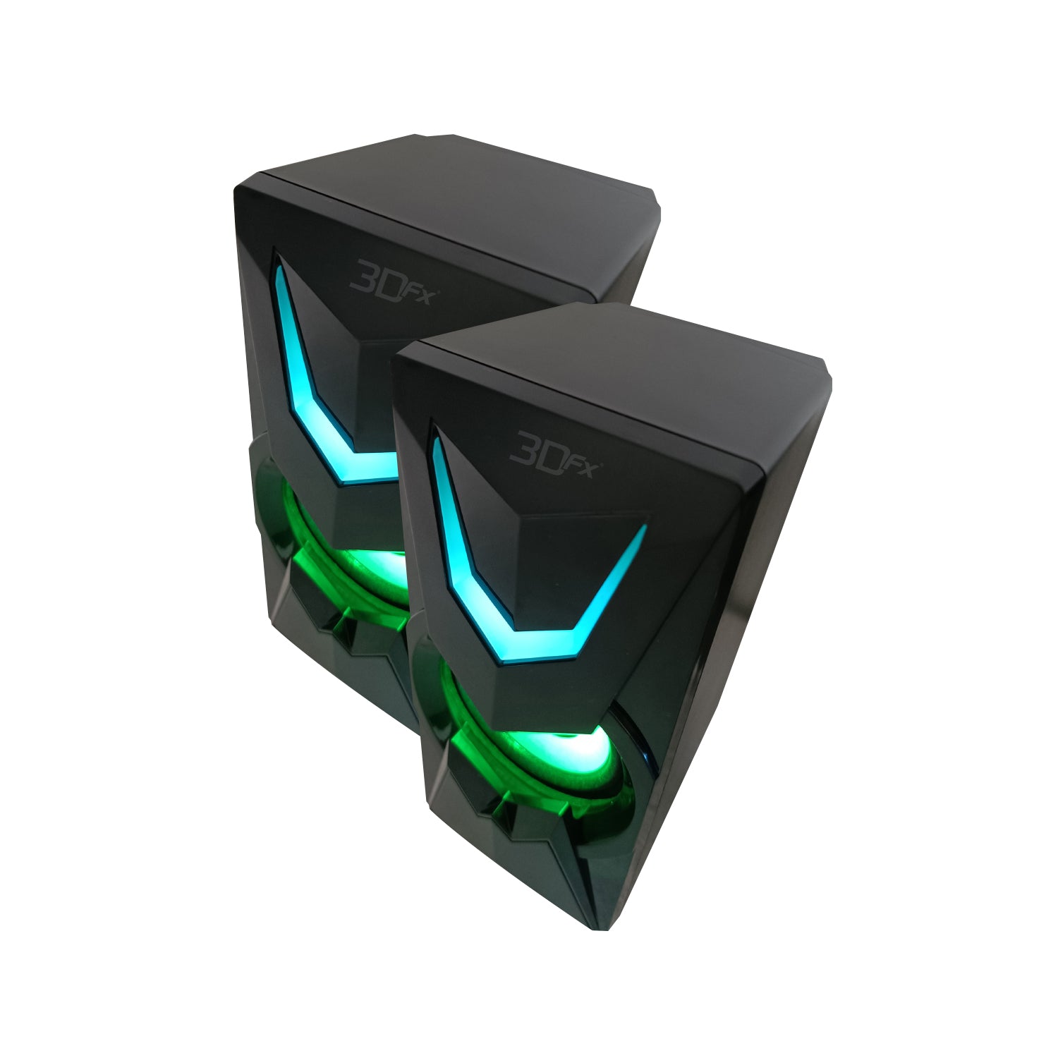 Parlantes Gamer 2.0 3DFX 10w Gwydyon Rgb Negro – imagen 2