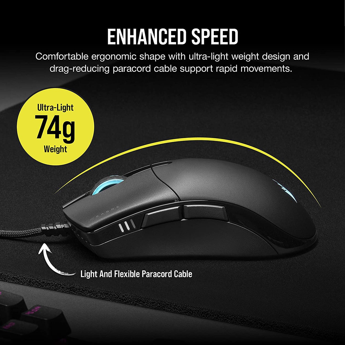 Mouse Gamer Corsair Sabre Pro Rgb 18000Dpi Negro – imagen 6