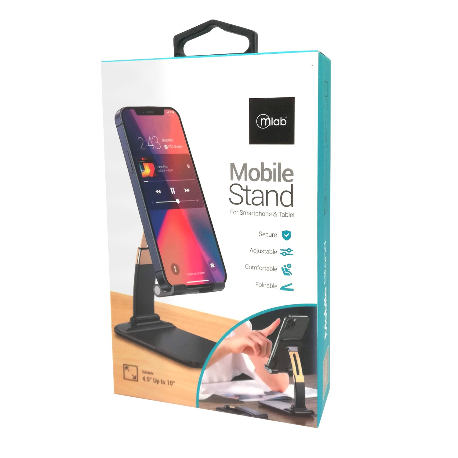 Soporte Escritorio Para Smartphone Tablet Microlab Mod 9222 Negro – imagen 3