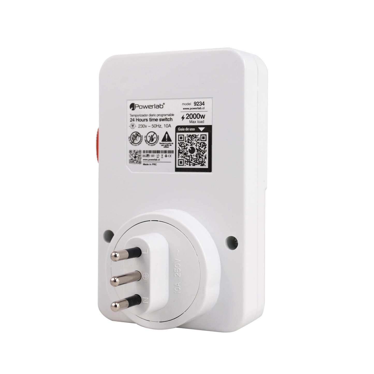 Temporizador Programable 24 Horas 2300w 220v Powerlab Blanco – imagen 8