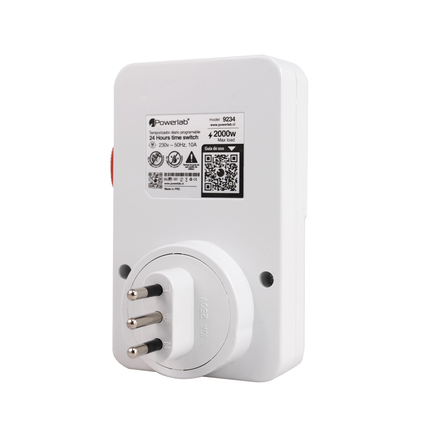 Temporizador Programable 24 Horas 2300w 220v Powerlab Blanco – imagen 8