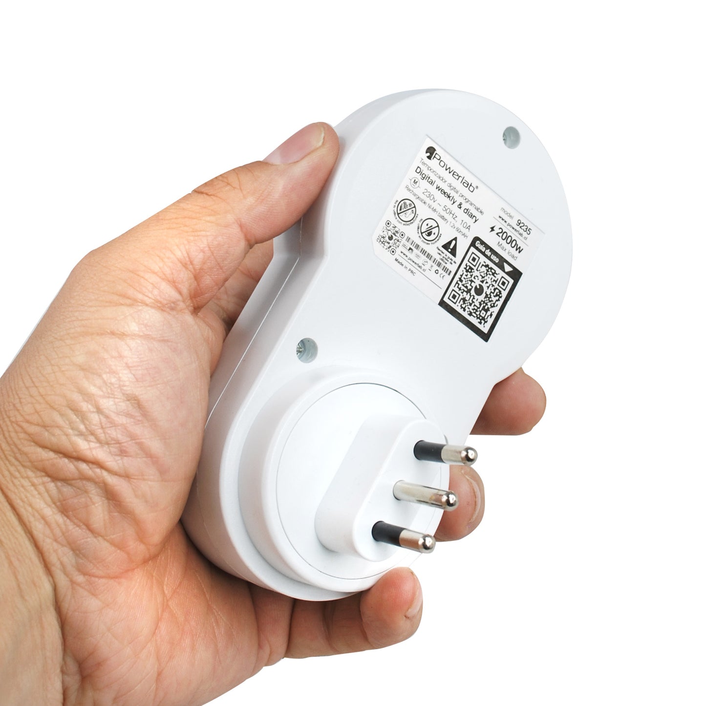Timer Temporizador Digital Semanal 24/7 Powerlab Blanco – imagen 7