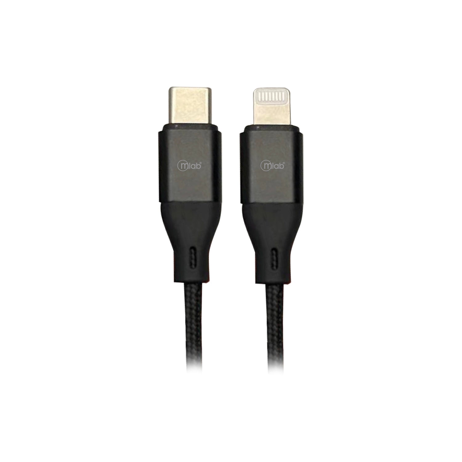 Cable Tipo C a Lightning Mfi Microlab 1m Reforzado Negro