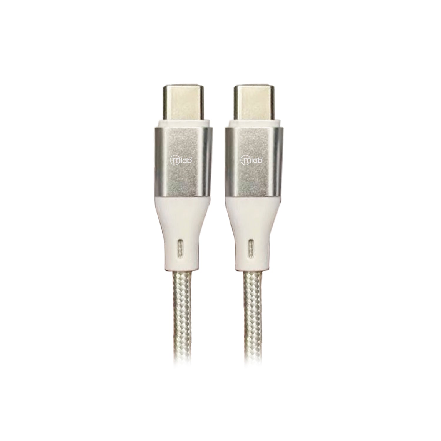 Cable Tipo C a Tipo C Microlab 1m Reforzado Blanco