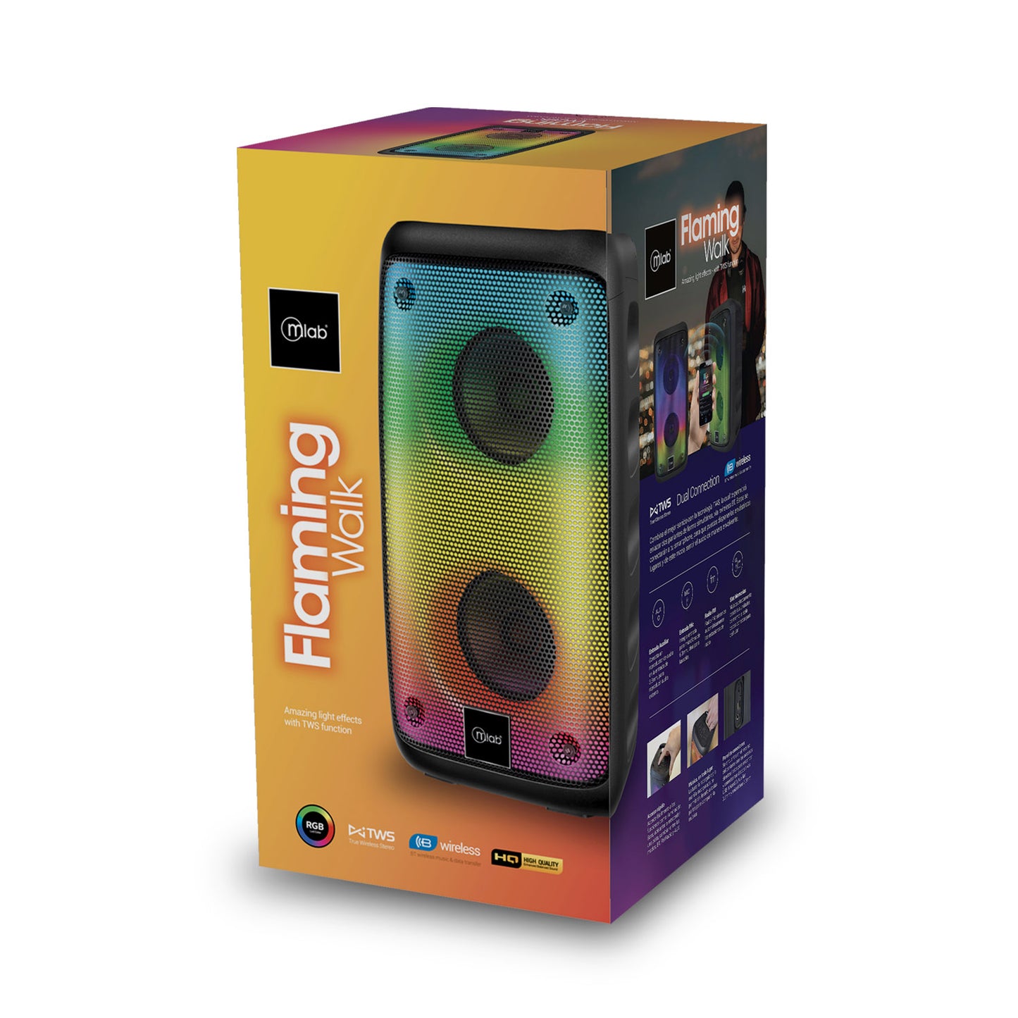 Parlante Bluetooth Microlab Parlante Tws Flaming Walk Mod 9291 Negro – imagen 5