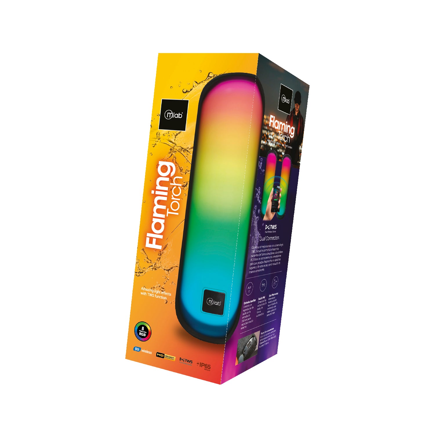 Parlante Bluetooth Microlab Flaming Torch Mod 9302 Negro – imagen 3