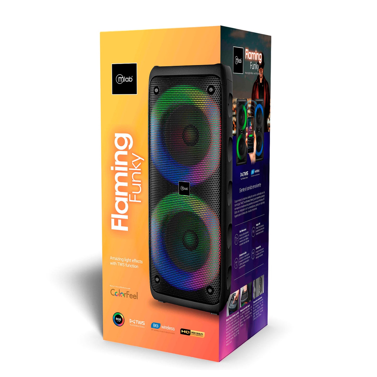 Parlante Bluetooth Microlab Tws Flaming Funky Mod 9308 Negro – imagen 7