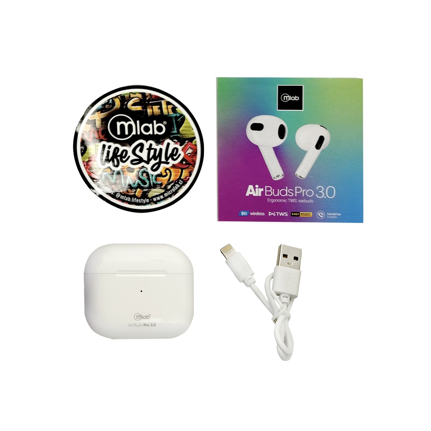 Audífonos Bluetooth Tws Air Buds Pro 3.0 Mod 9309 Blanco – imagen 5