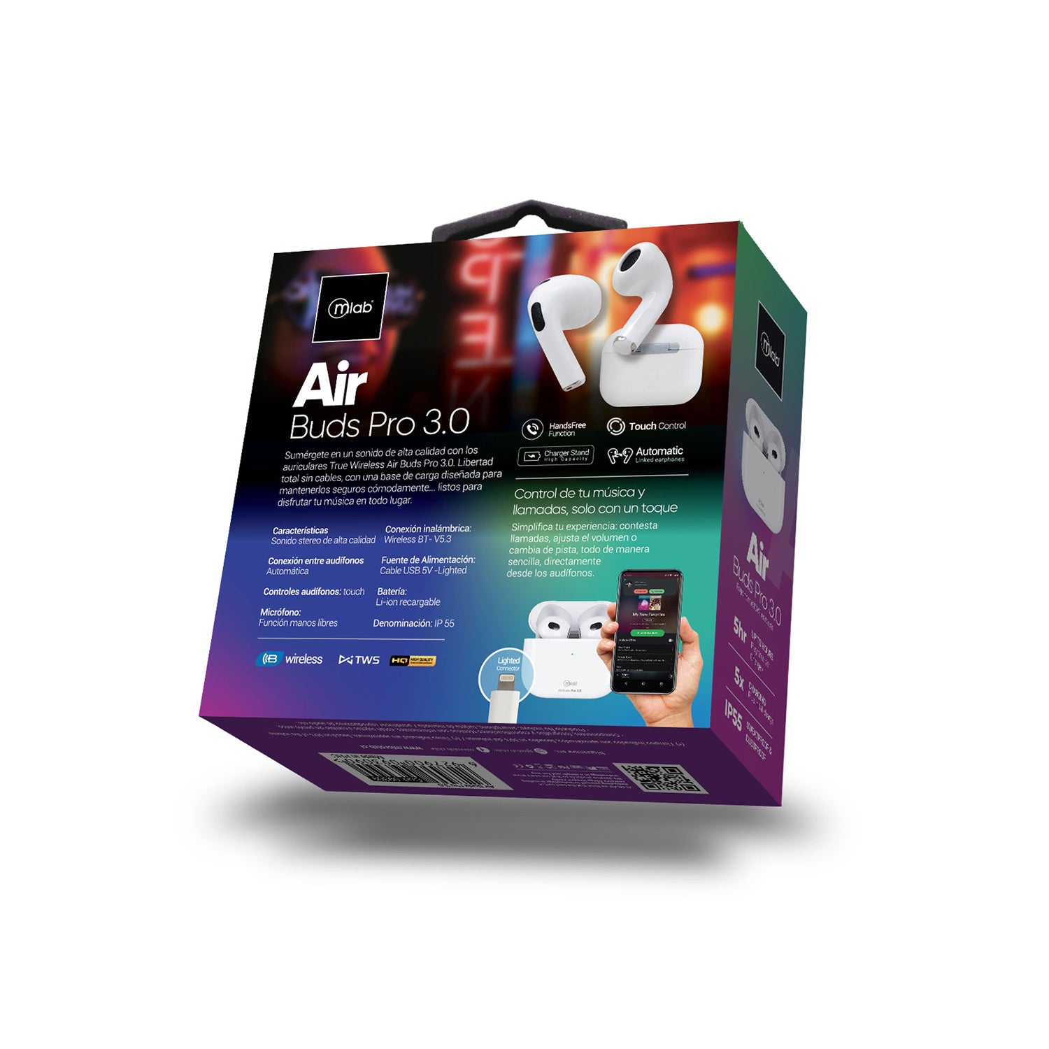 Audífonos Bluetooth Tws Air Buds Pro 3.0 Mod 9309 Blanco – imagen 3