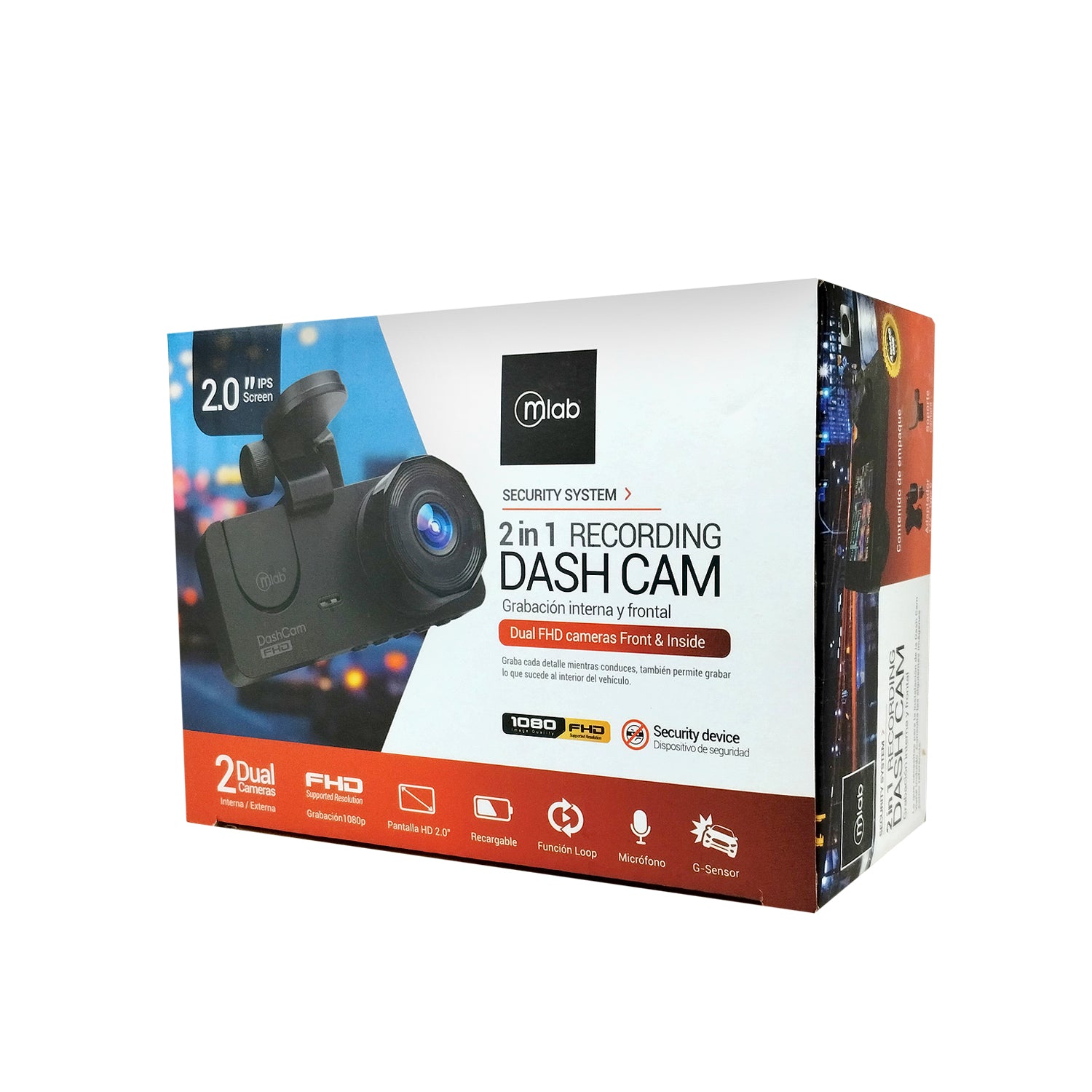 Camara De Auto Mlab Dual Wifi Dash Cam Full Hd 1080p Mod 9317 Negro – imagen 3