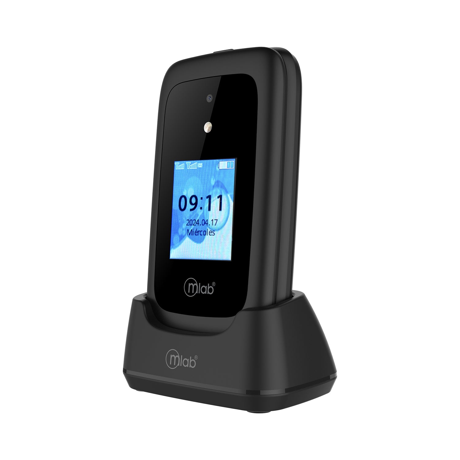 Telefono Celular Senior Adulto Mayor Mlab 9338 Doble Pantalla Sos 4g Negro