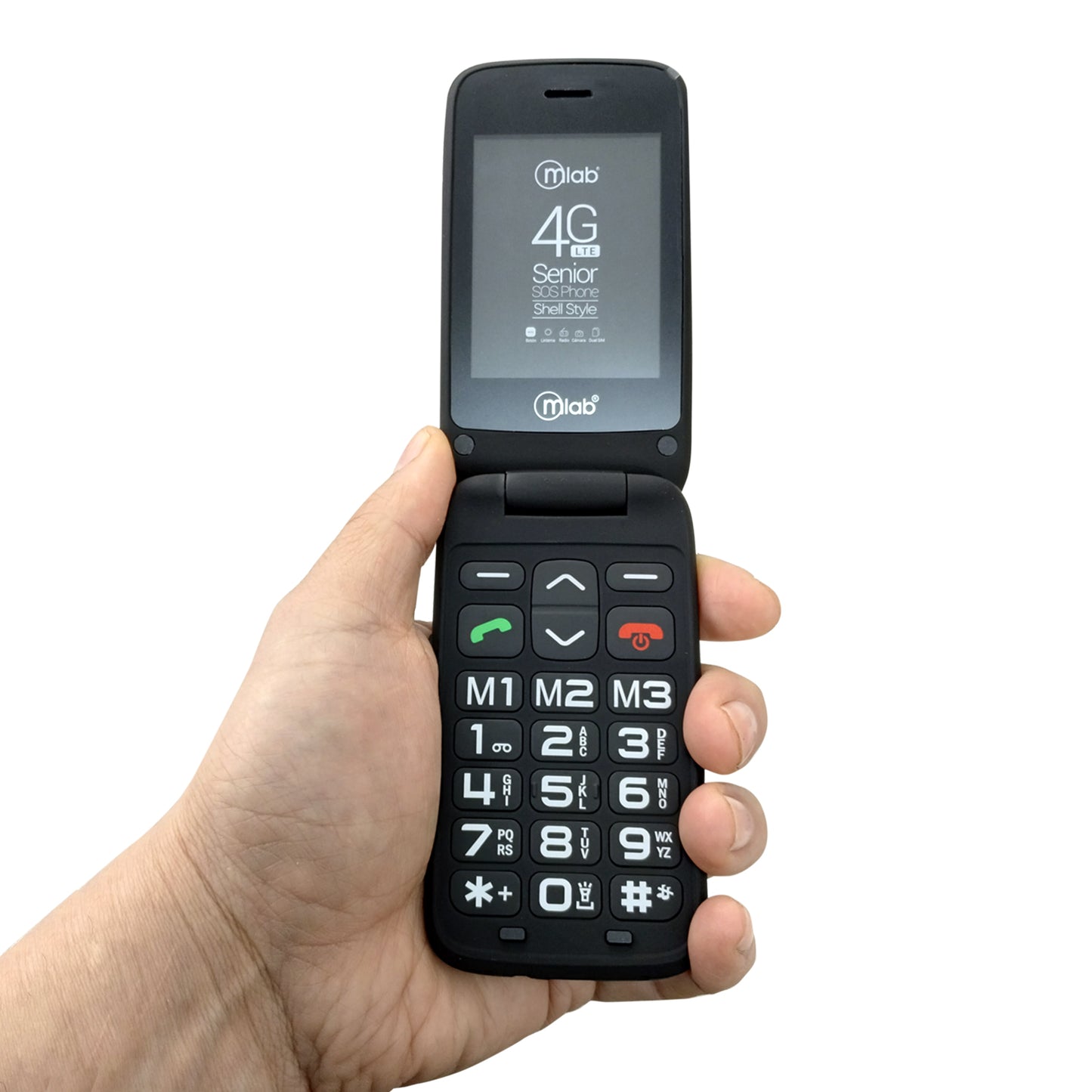Telefono Celular Senior Adulto Mayor Mlab 9338 Doble Pantalla Sos 4g Negro – imagen 3