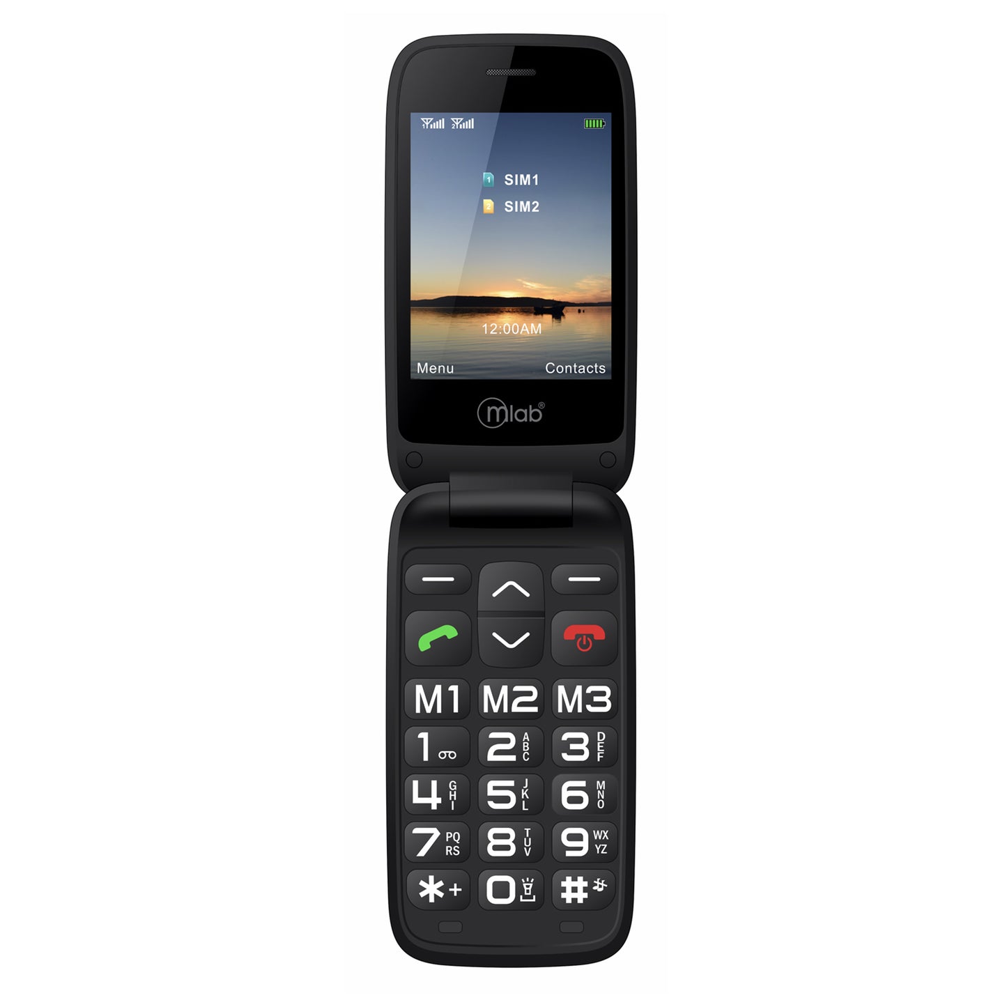 Telefono Celular Senior Adulto Mayor Mlab 9338 Doble Pantalla Sos 4g Negro – imagen 2