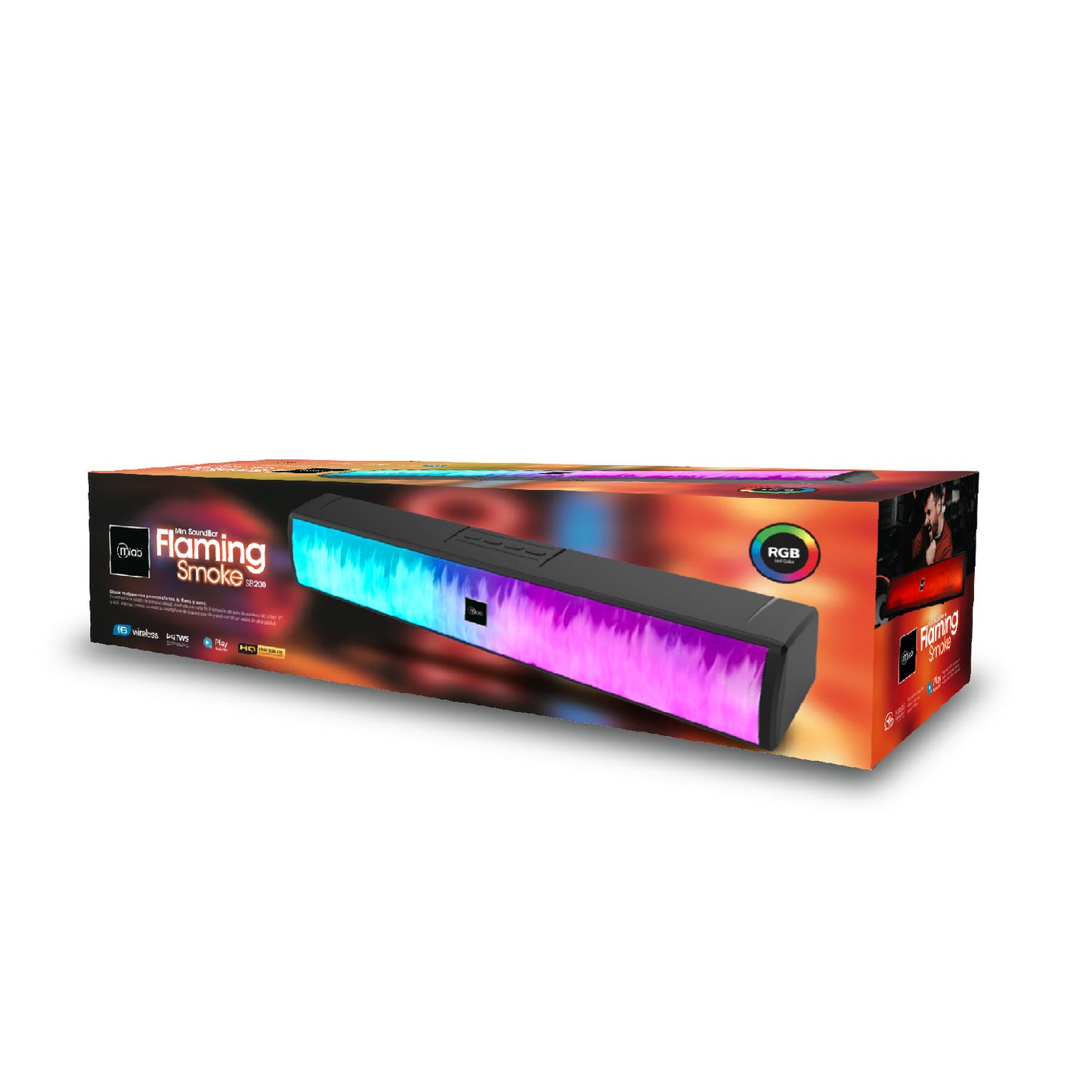 Parlante Soundbar Microlab Mini Flaming Smoke Bluetooth SB-200 – imagen 4