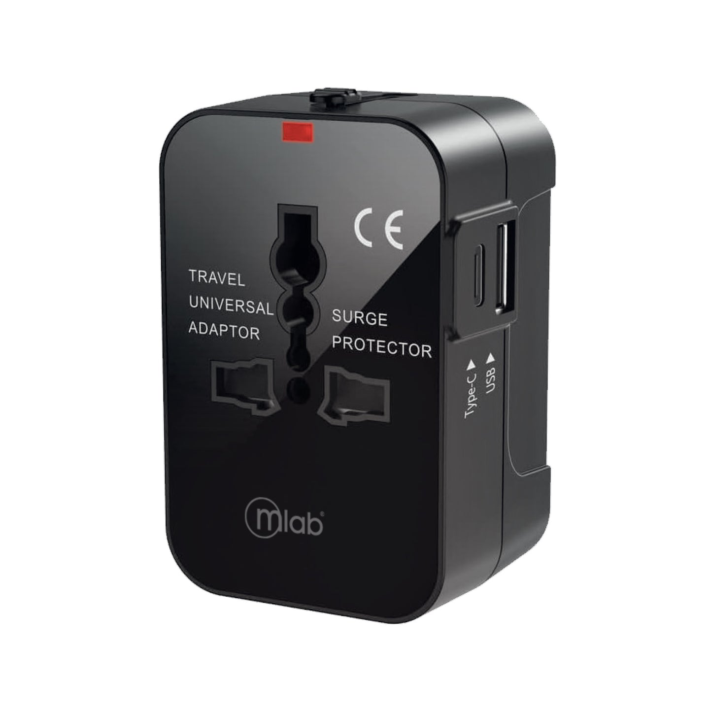 Muti Adaptador Viajero 100-250V + Cargador 15W USB + Tipo C 2.4A