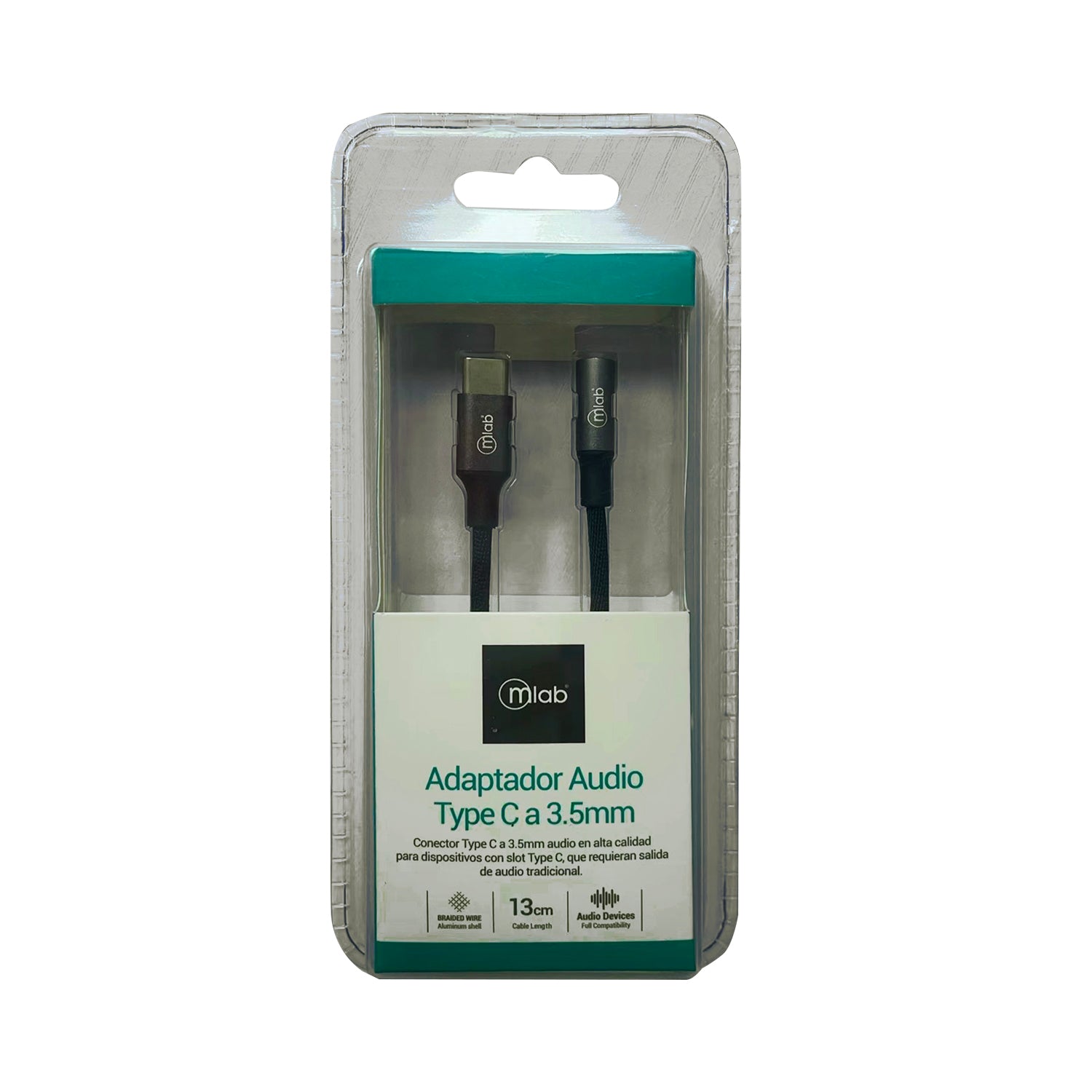 Adaptador Tipo C a Jack Audio 3.5mm Microlab Negro – imagen 2