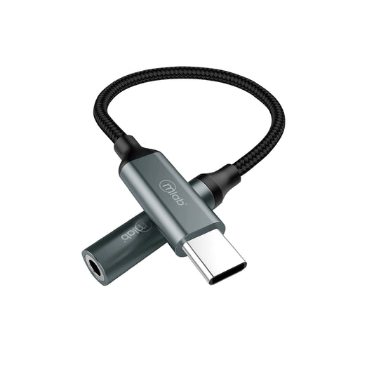 Adaptador Tipo C a Jack Audio 3.5mm Microlab Negro