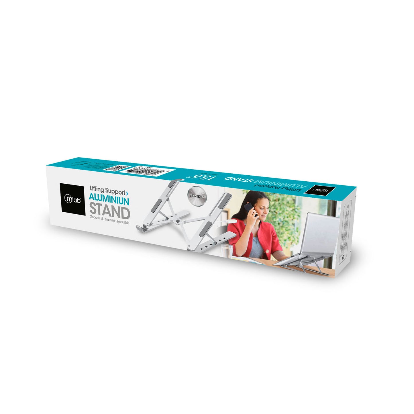 Soporte Stand Aluminio Notebook Portatil Microlab 9381 Gris – imagen 5