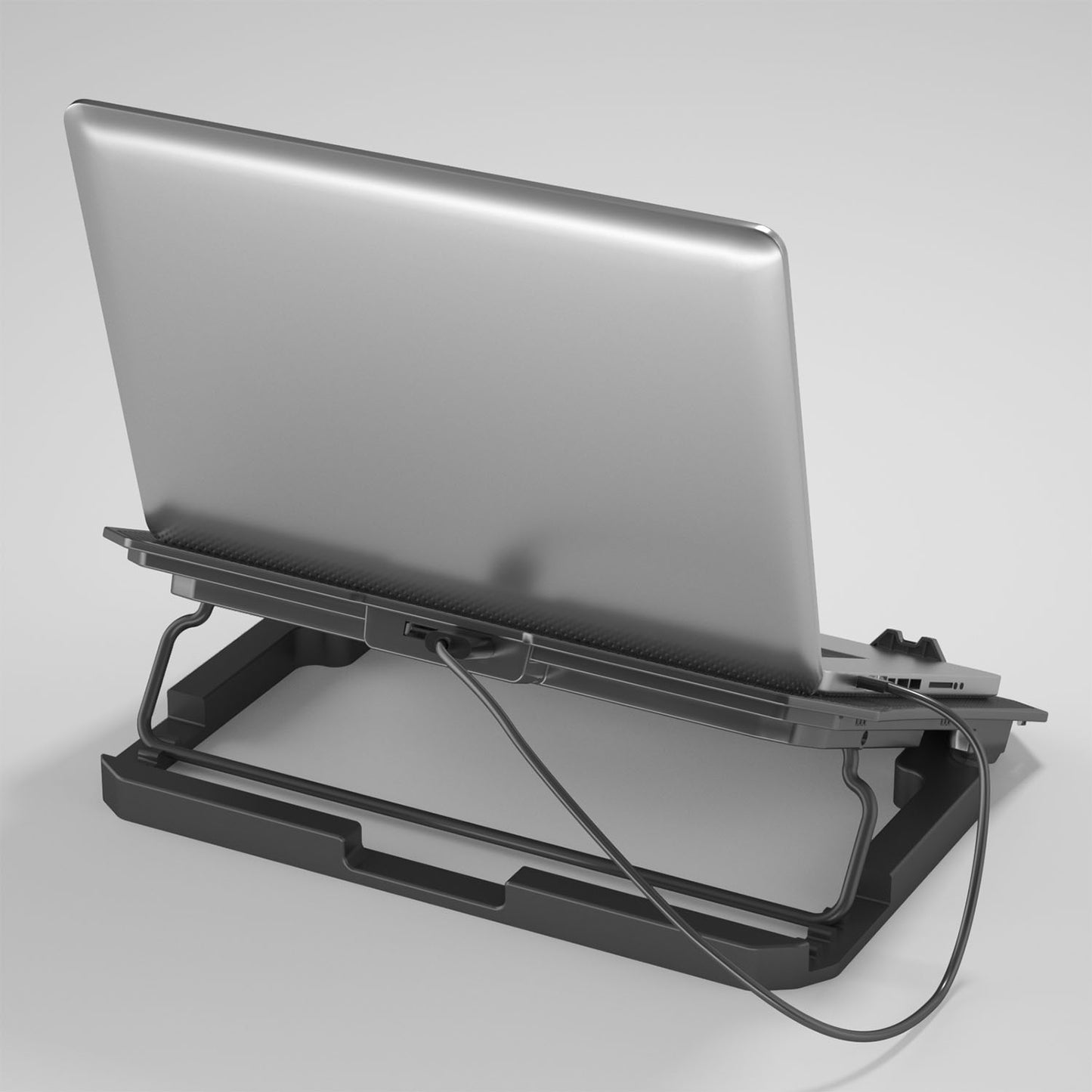 Soporte Stand Aluminio Notebook Portatil Microlab 9381 Gris – imagen 2