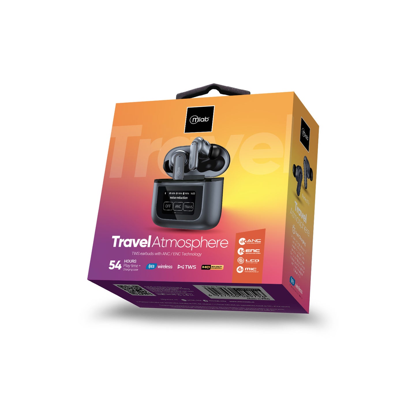 Audifonos In Ear Bluetooth Microlab Anc + Enc Travel Touch 9365 Negro – imagen 3