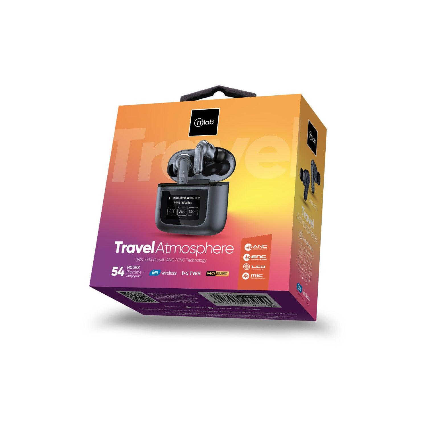 Audifonos In Ear Bluetooth Microlab Anc + Enc Travel Touch 9365 Negro – imagen 3
