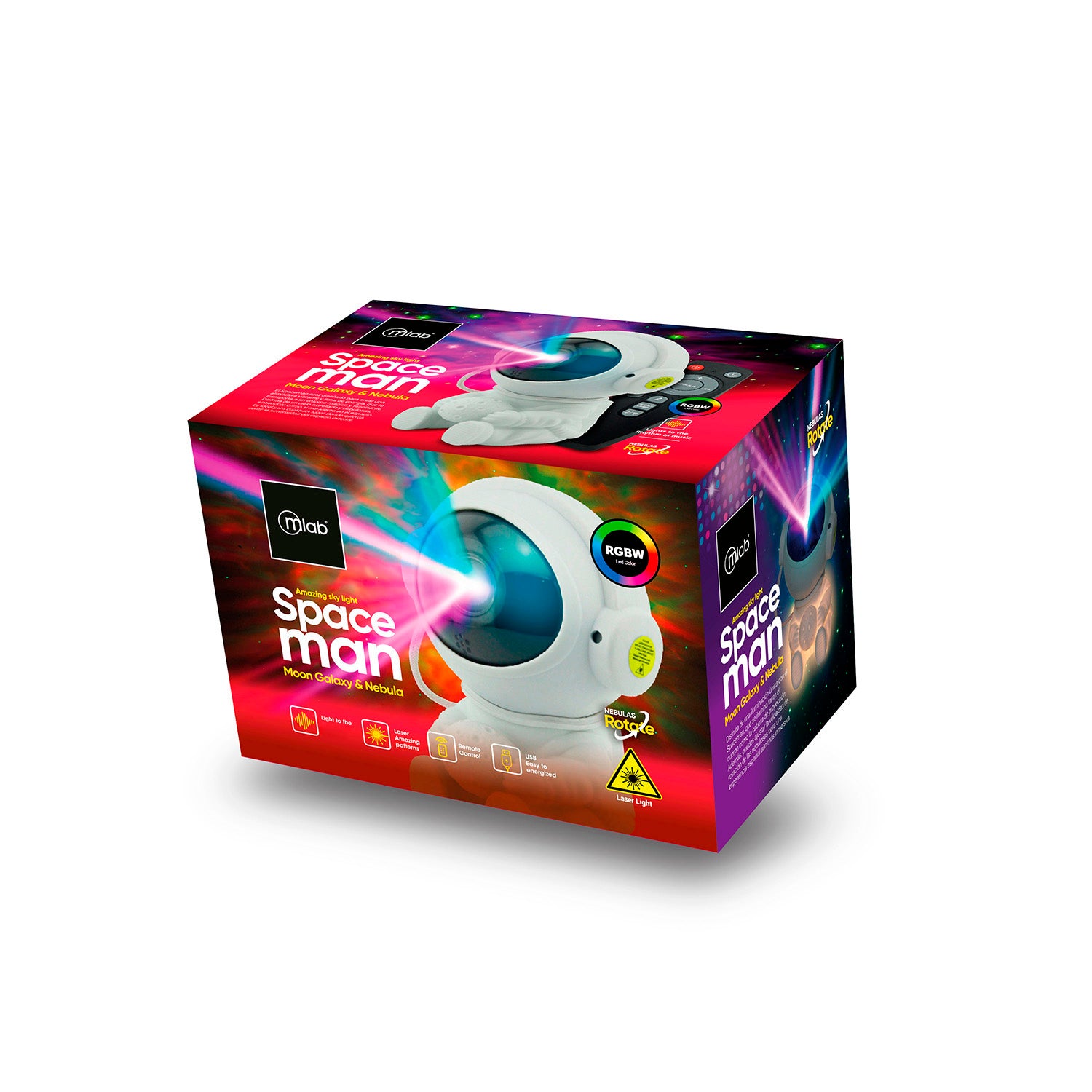Lampara Space Man Rgb Galaxy Nebula Mlab 9416 Blanco – imagen 4