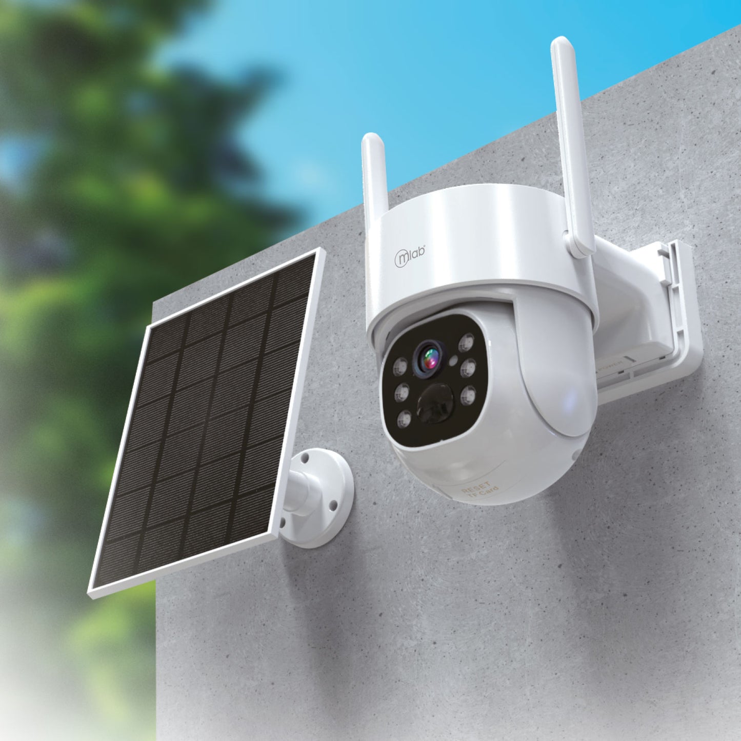 Cámara de Seguridad Solar Head Vision - instalada en exterior