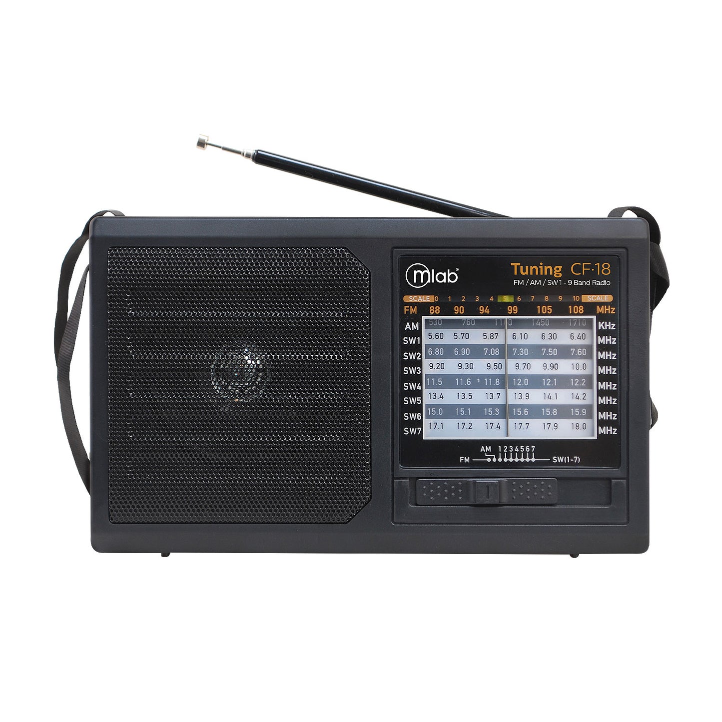 Radio Recargable Tuning Portatil Microlab Am fm Cf-18 Negro – imagen 2