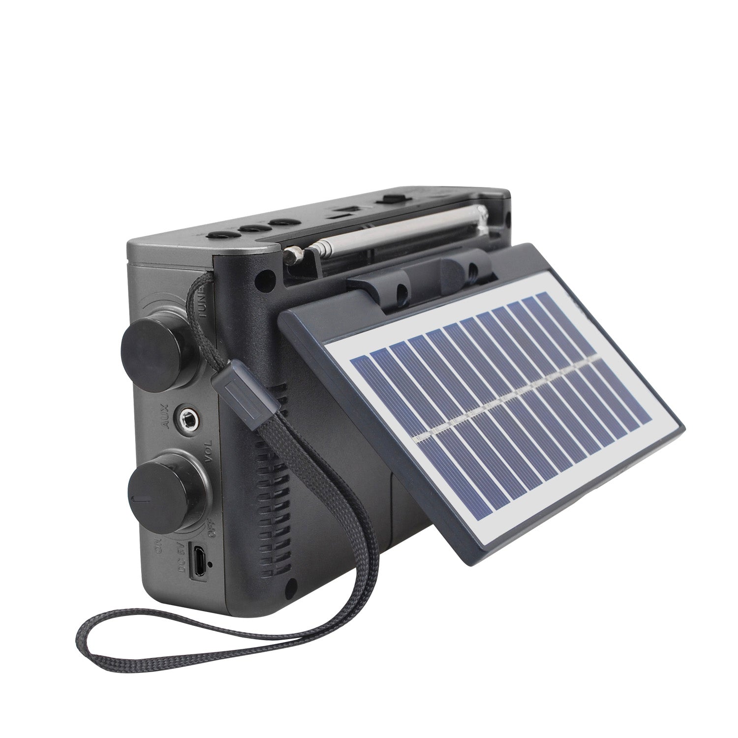 Radio Solar Recargable Sunshine Portatil Microlab Am fm 9484 Negro – imagen 2