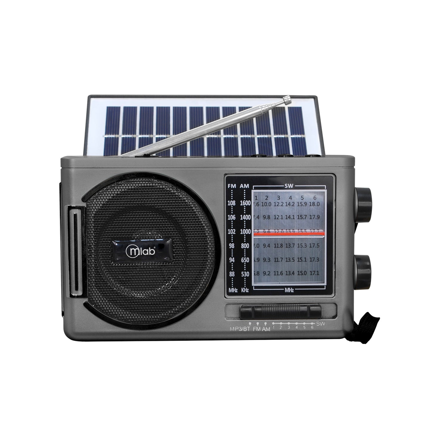 Radio Solar Recargable Sunshine Portatil Microlab Am fm 9484 Negro