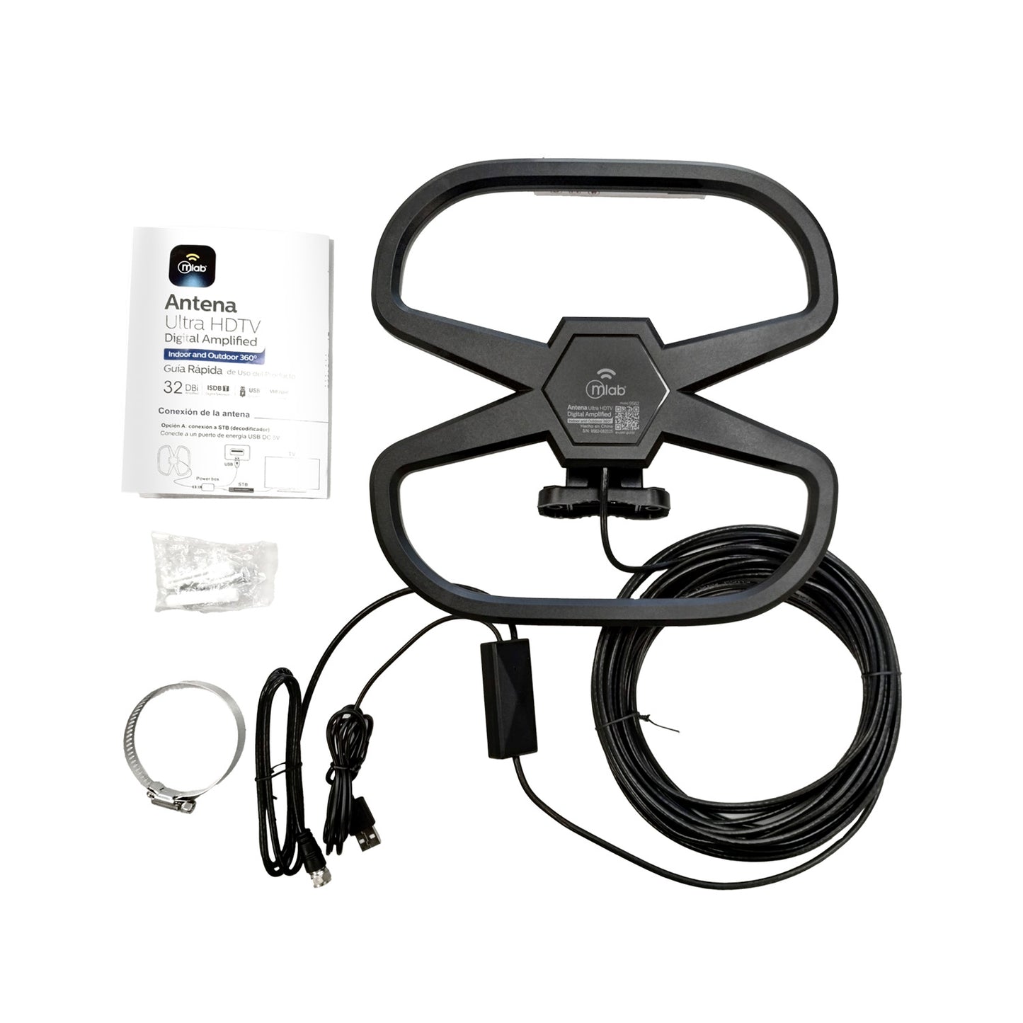 Antena Ultra Hdtv Digital Interior Amplified Mlab 9562 Negro – imagen 2