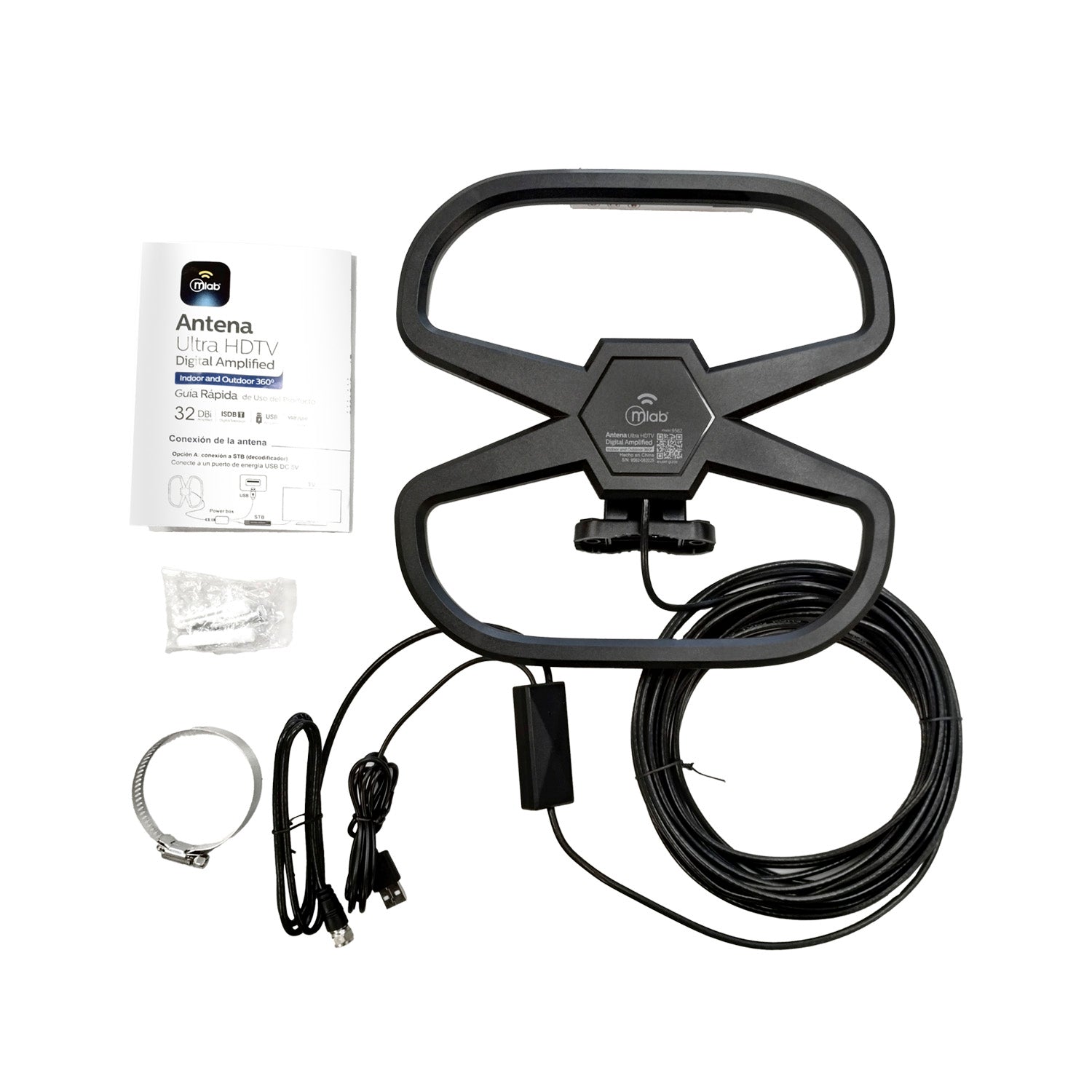 Antena Ultra Hdtv Digital Interior Amplified Mlab 9562 Negro – imagen 2
