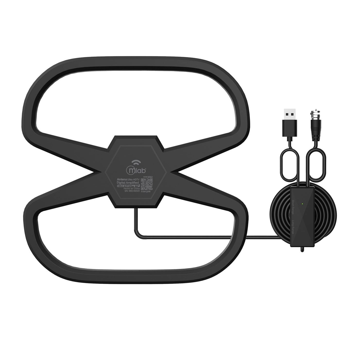 Antena Ultra Hdtv Digital Interior Amplified Mlab 9562 Negro