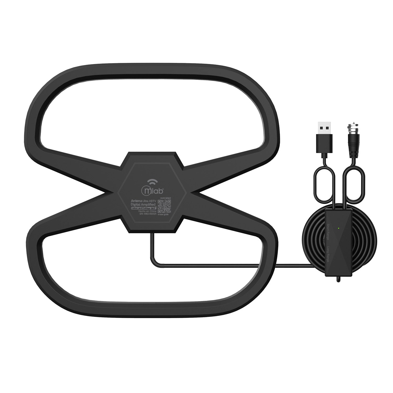 Antena Ultra Hdtv Digital Interior Amplified Mlab 9562 Negro