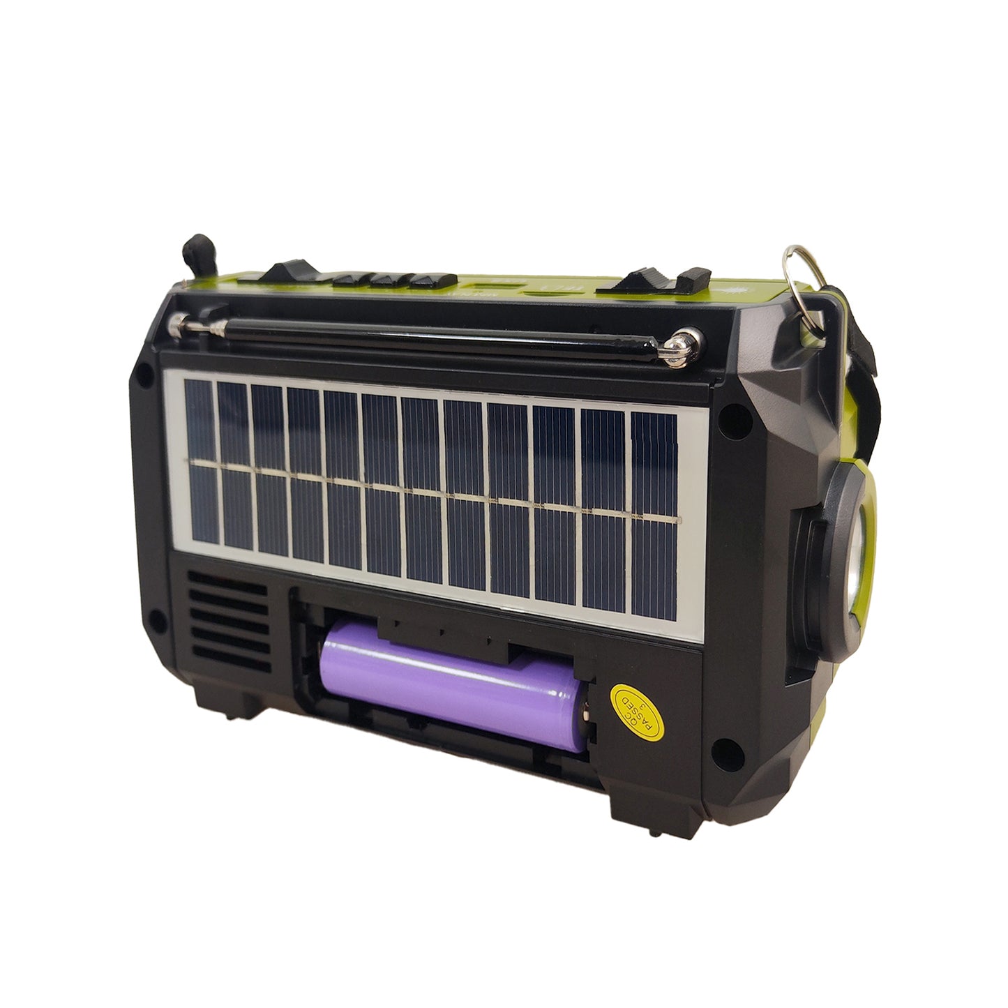 Radio Emergencia Alert Disaster Recargable Dinamo Solar Verde – imagen 2