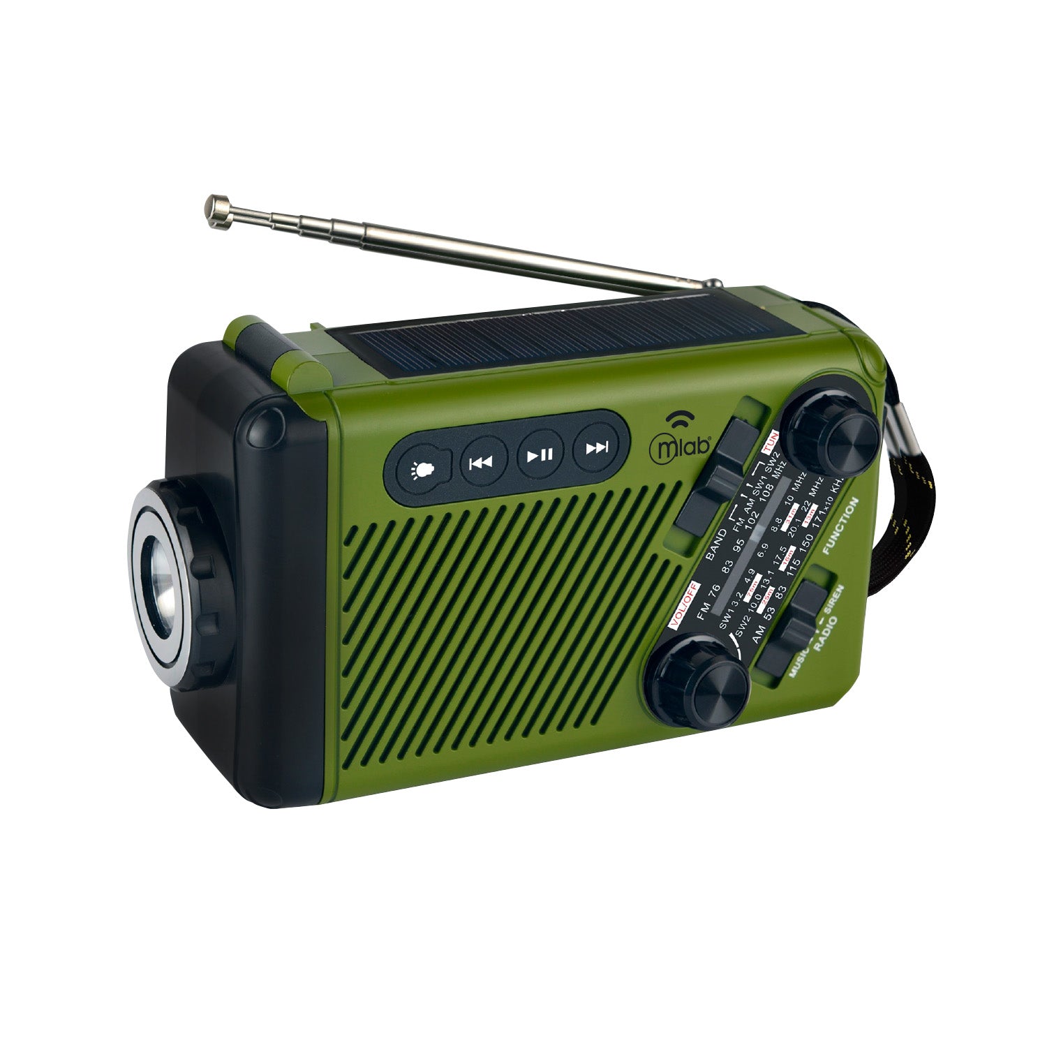 Radio Emergencia Alert Incident Recargable Dinamo Solar Verde
