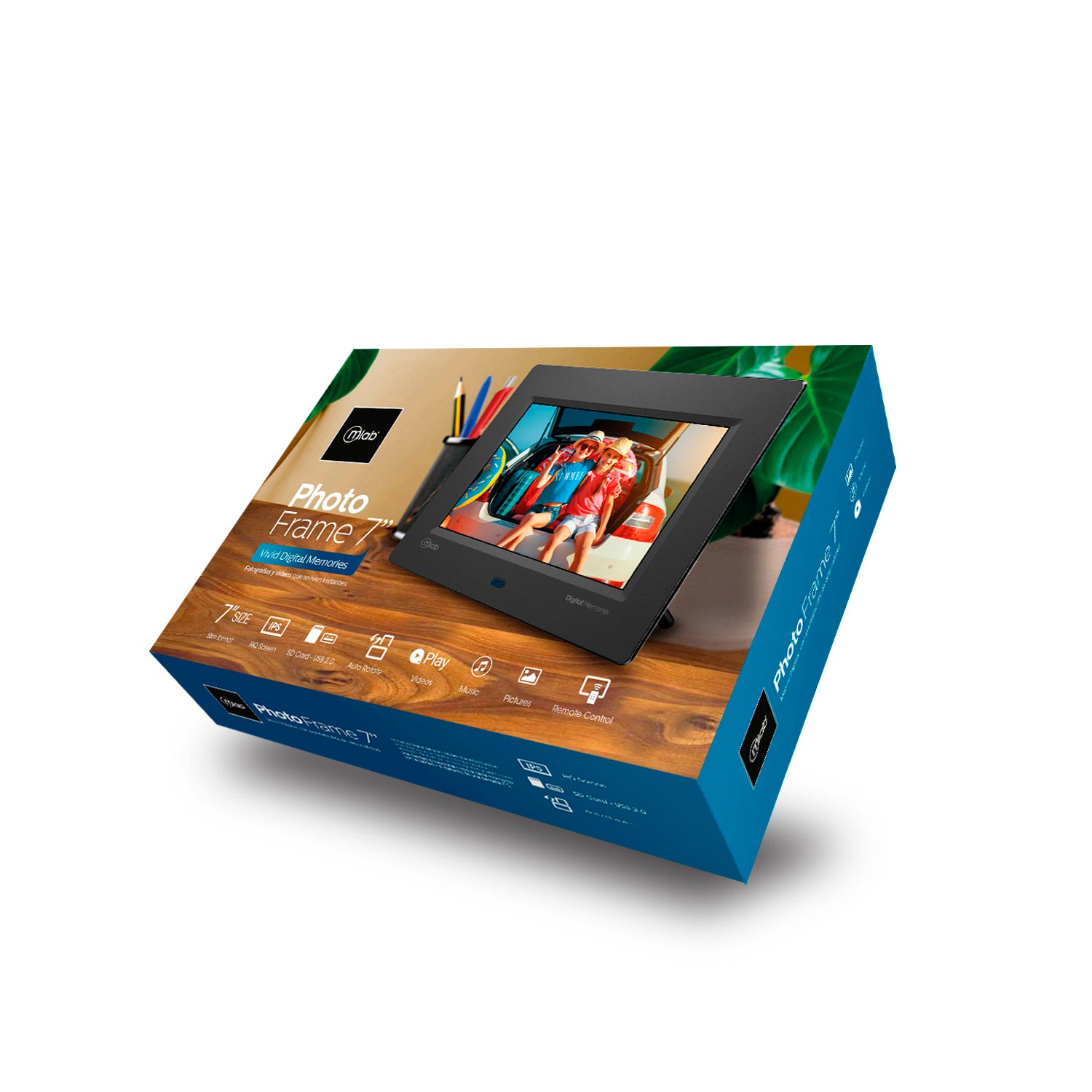 Marco Digital Wifi 7 Pulgadas Usb Sd Photo Frame 9590 Negro – imagen 3