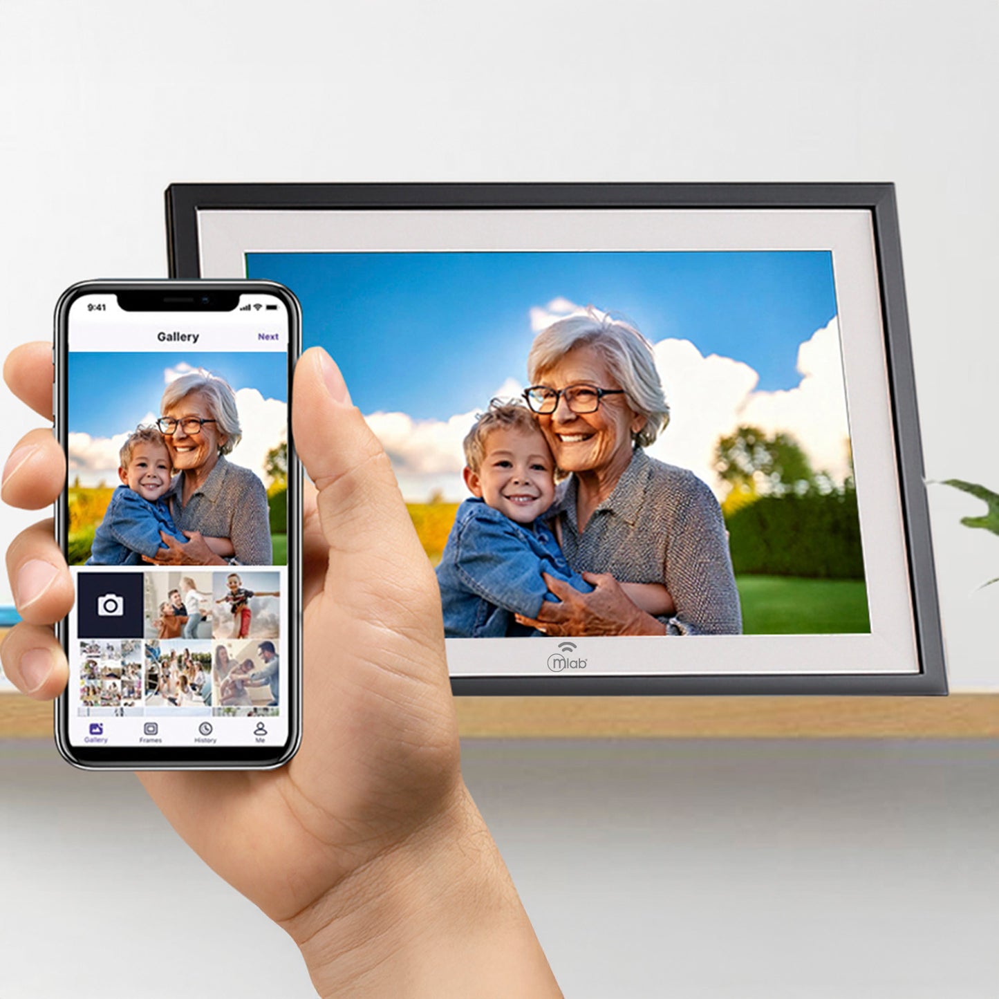 Marco Digital Wifi 10 Pulgadas Usb Sd Photo Frame 9592 Negro – imagen 2