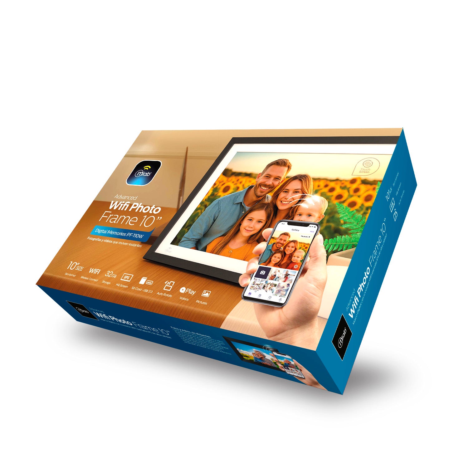 Marco Digital Wifi 10 Pulgadas Usb Sd Photo Frame 9592 Negro – imagen 3