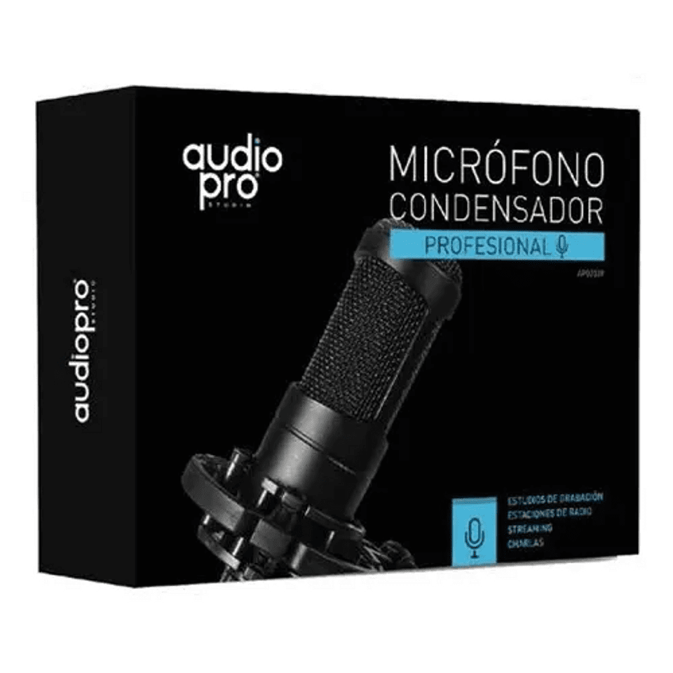 Micrófono Condensador Profesional Audiopro Ap02039 Negro – imagen 3