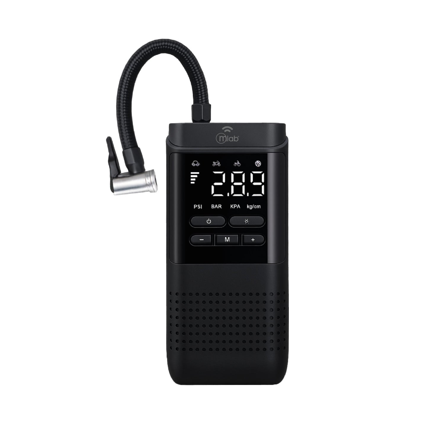 Compresor Powerbank Portatil Air Mlab 4000 Mah Linterna Negro