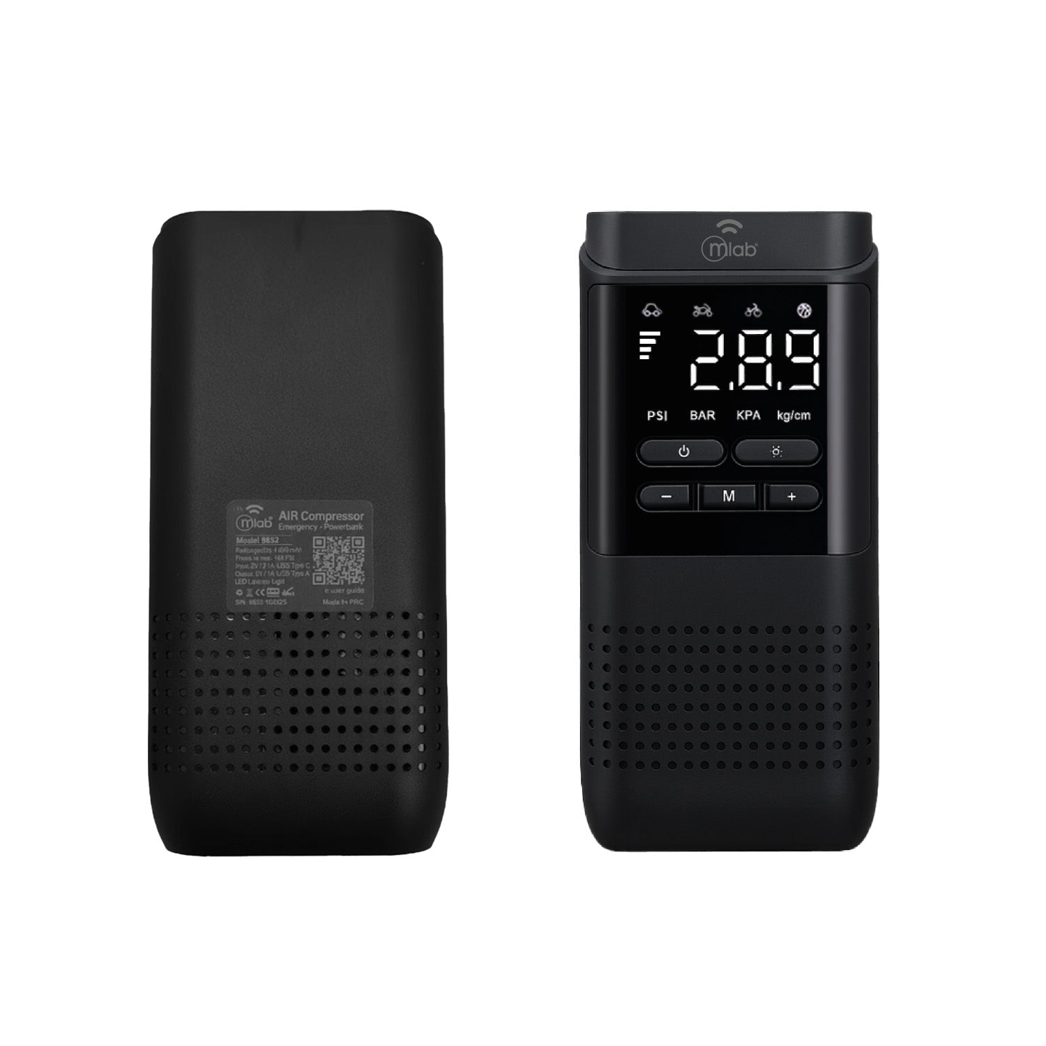 Compresor Powerbank Portatil Air Mlab 4000 Mah Linterna Negro – imagen 3