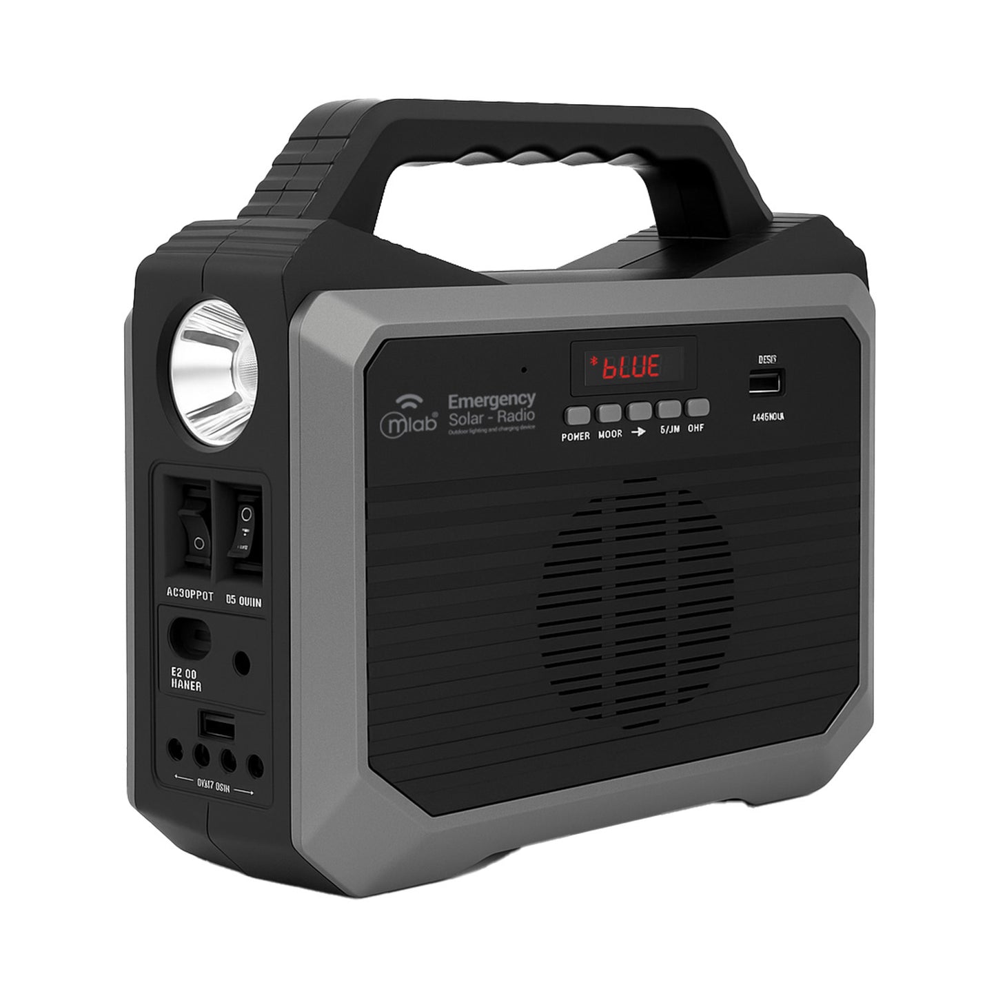Radio Solar Recargable Emergency Mlab Am fm Ampolletas 10000 Mah Negro – imagen 5