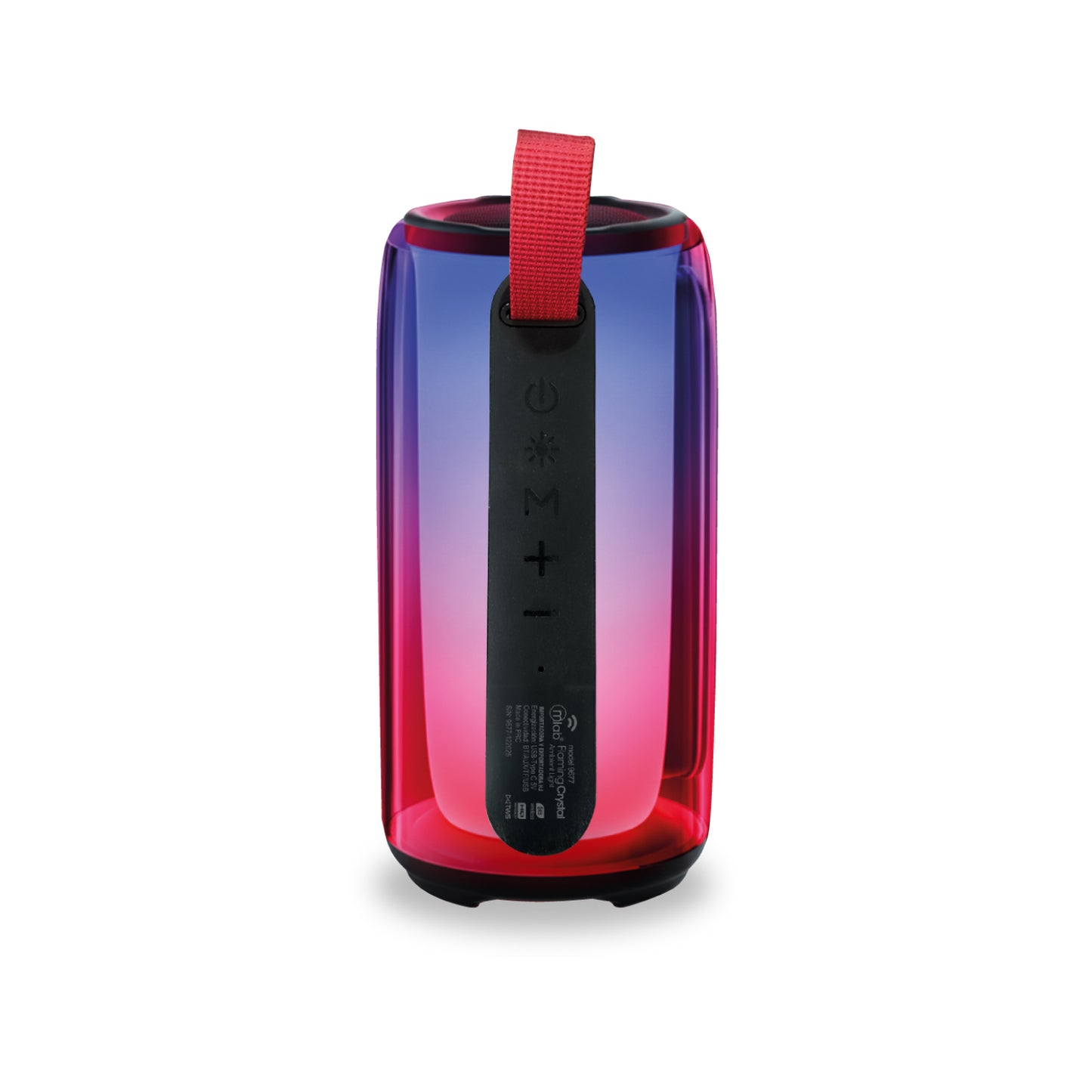 Parlante Bluetooth Mlab 9677 Crystal Ambient 5w Tws Radio Usb Tf Negro – imagen 3