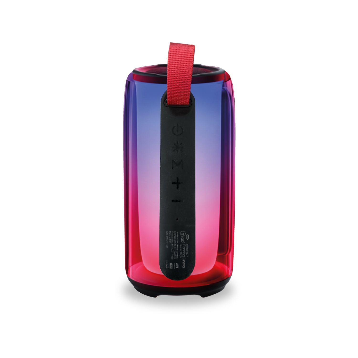 Parlante Bluetooth Mlab 9677 Crystal Ambient 5w Tws Radio Usb Tf Negro – imagen 3