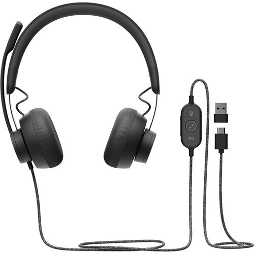 Audifono Logitech MS Zone Wired USB-C USB-A Pc Negro – imagen 2